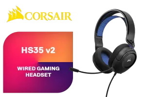 Corsair HS35 v2 Gaming Headset — Blue (AP)